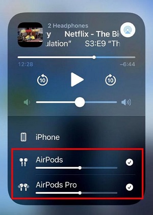 Control the volume of each pair of AirPods