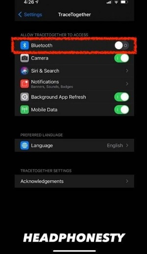 Turn Off Bluetooth Permission for Specific Apps