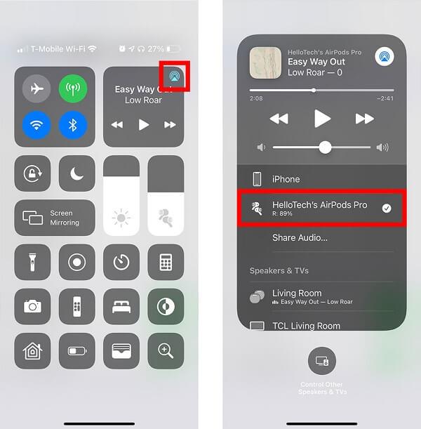 Switch the Audio Output on Your iPhone to Your AirPods