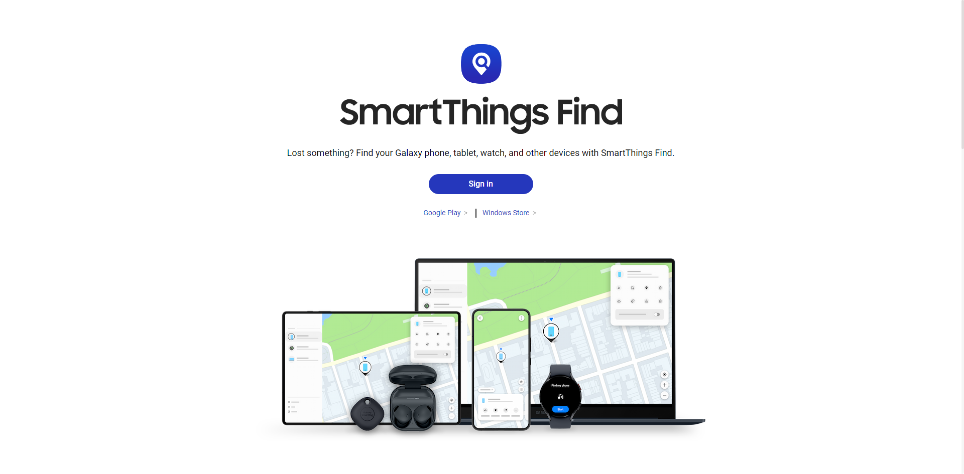 Samsung Find My Mobile website