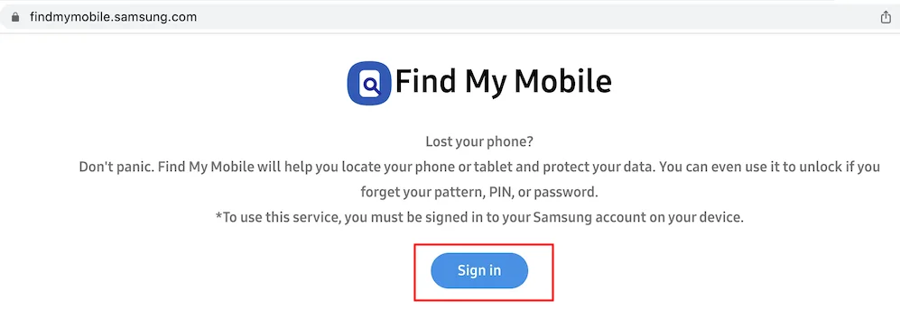 Samsung Find My Mobile Click Unlock