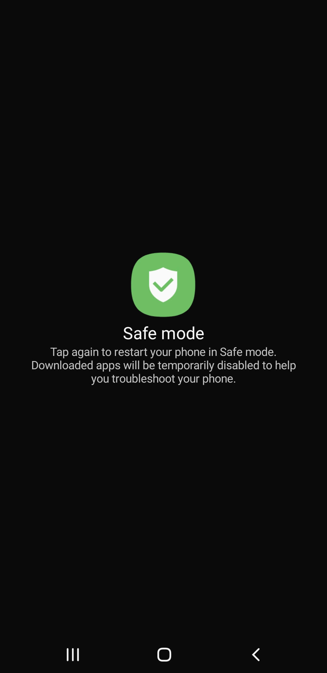 Turn on Safe Mode