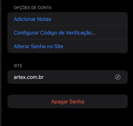 Insira uma nova senha