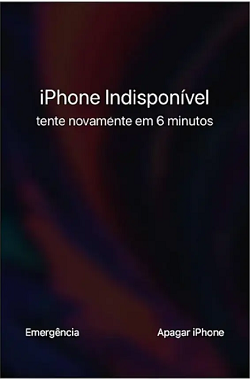 Tela do iPhone indisponível