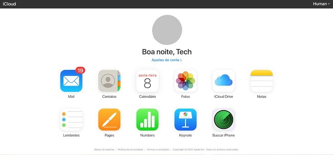 Clique em encontrar iPhone