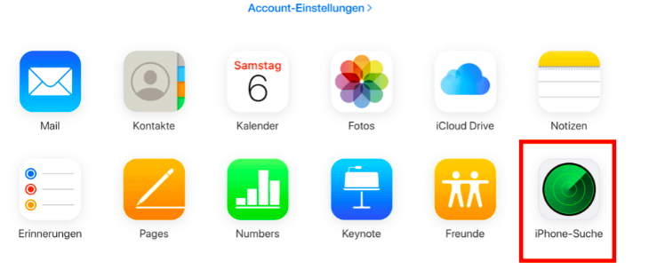 Tippe auf iPhone-Suche