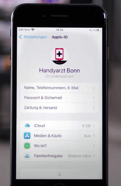 Tippen Sie auf ihren Namen