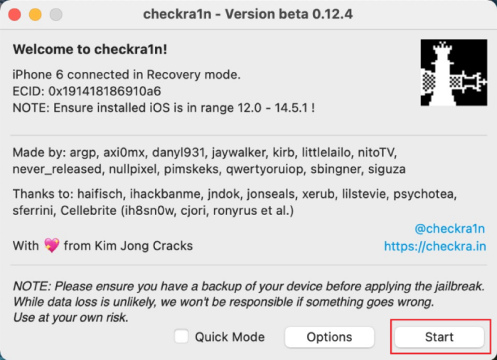 Launch Checkra1n