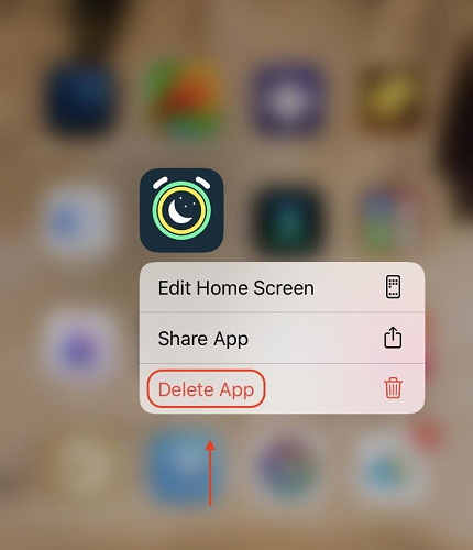Delete An App By Holding It