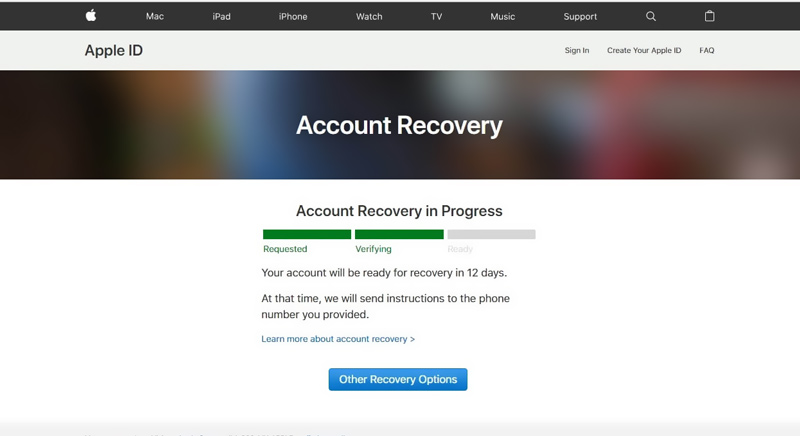 Account Recovery in Progress