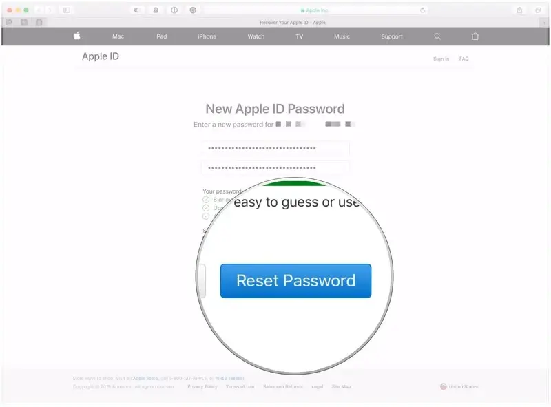 appleid reset password