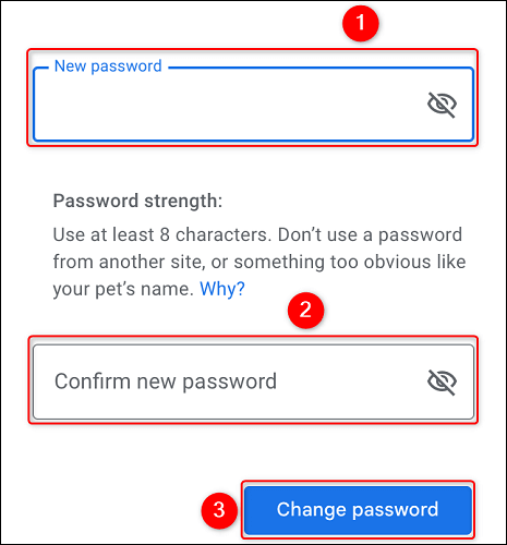 Type New Password