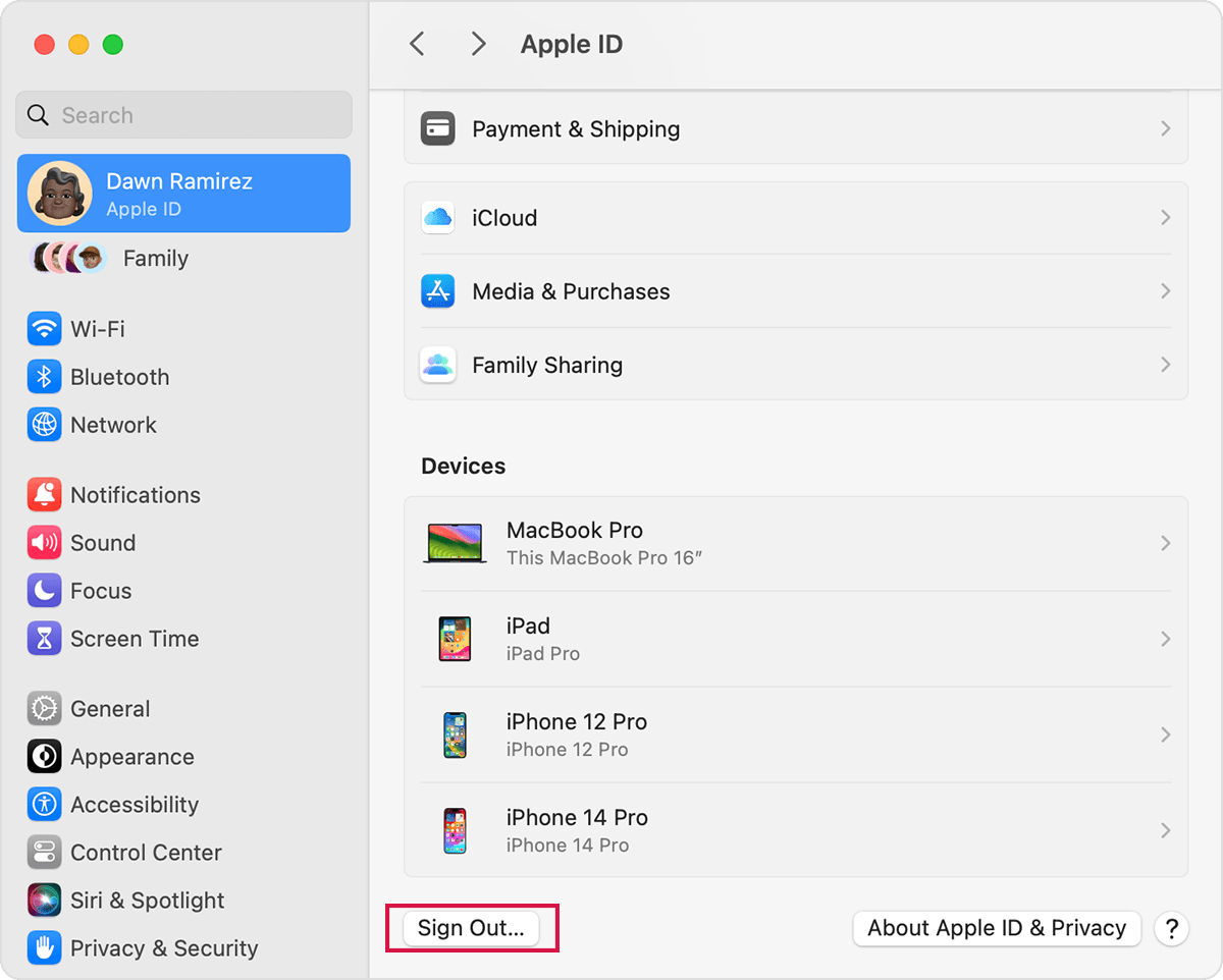 Sign Out of Your Apple ID on Mac