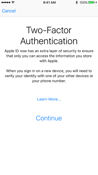 Two-factor authentication for Apple ID - Apple Support