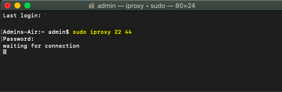 enter proxy 22 44