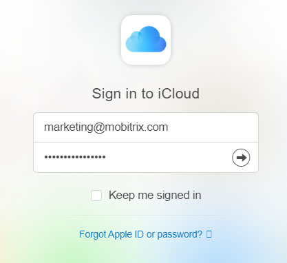 enter your apple id and password