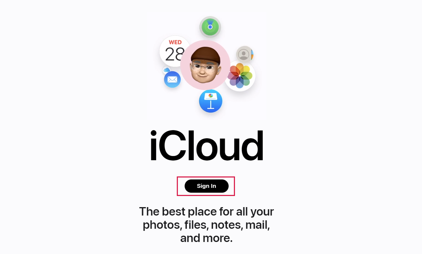 iCloud Click Sign In