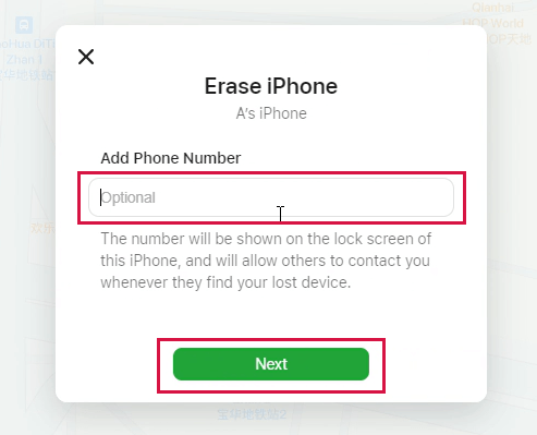 enter your phone number