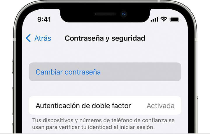 Haga clic en Cambiar contraseña
