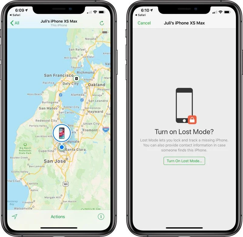 find my iphone lost mode