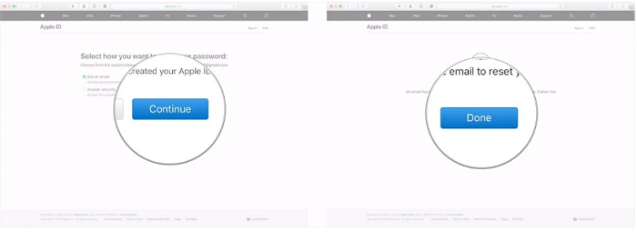 forgot apple password settings apple reset via iforgot recieving emails and continue