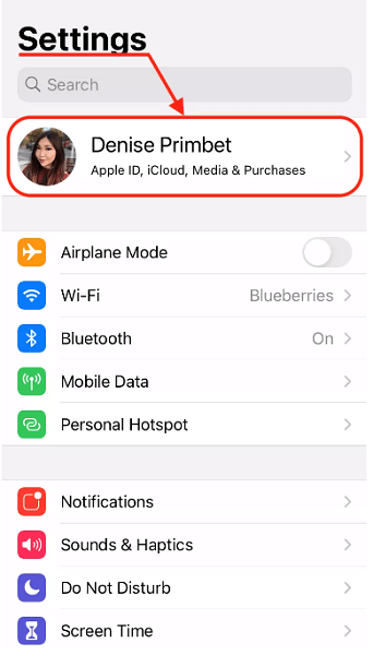 how to change apple id password settings application