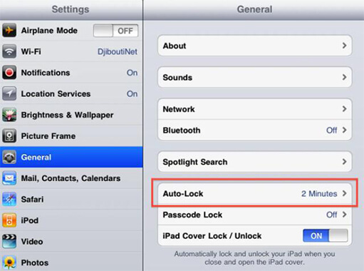 Change iPad auto-lock settings