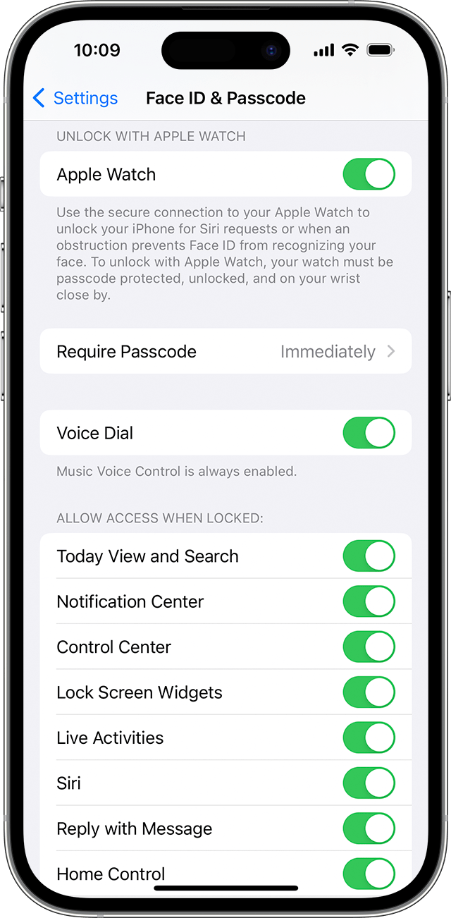 Enable Unlock with Apple Watch Option