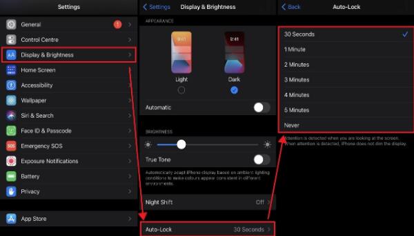 establecer la duración del bloqueo automático en el iPhone