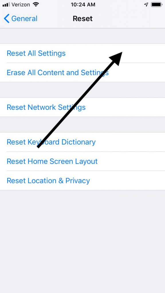 Reset all settings on your iPhone