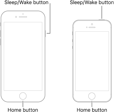 iPhone 6s and earlier buttons