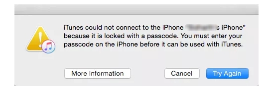 iTunes Cannot Connect Iphone Locked With Passcode