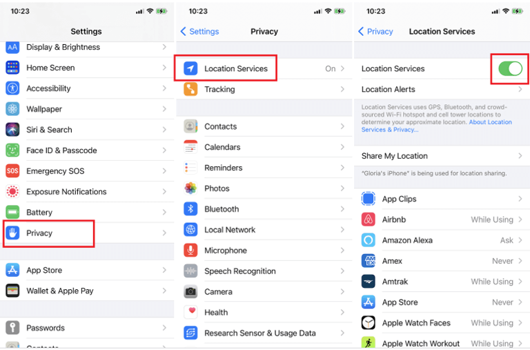 turn off location service