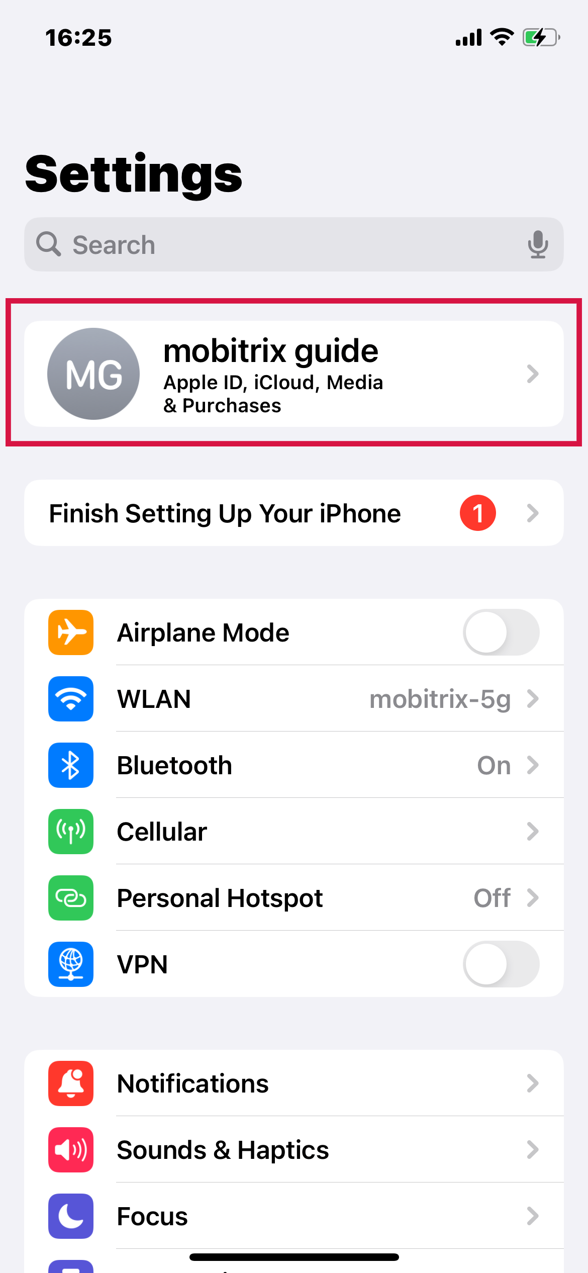 Apple Id On Settings