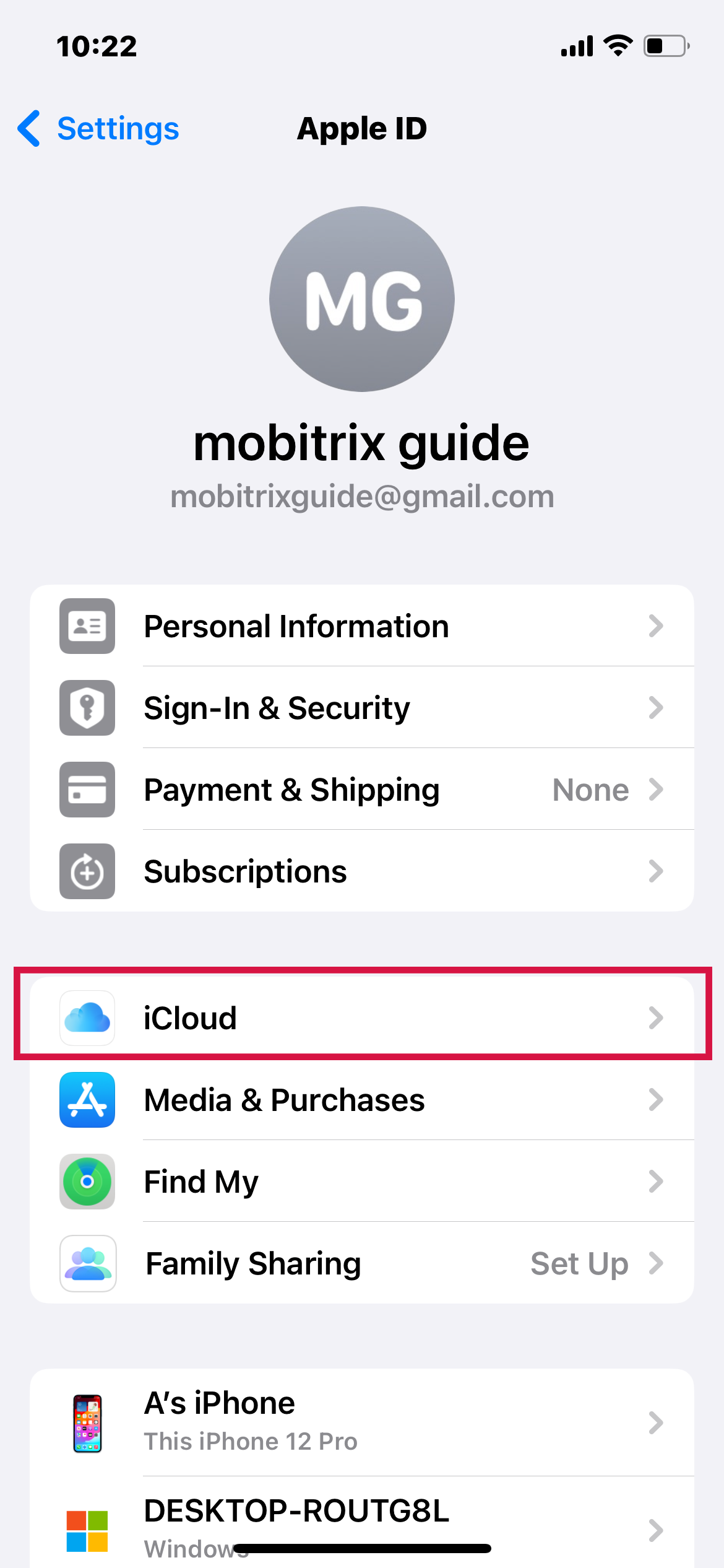 Ios14 Iphone 12 Pro Settings Apple Id Icloud Cropped