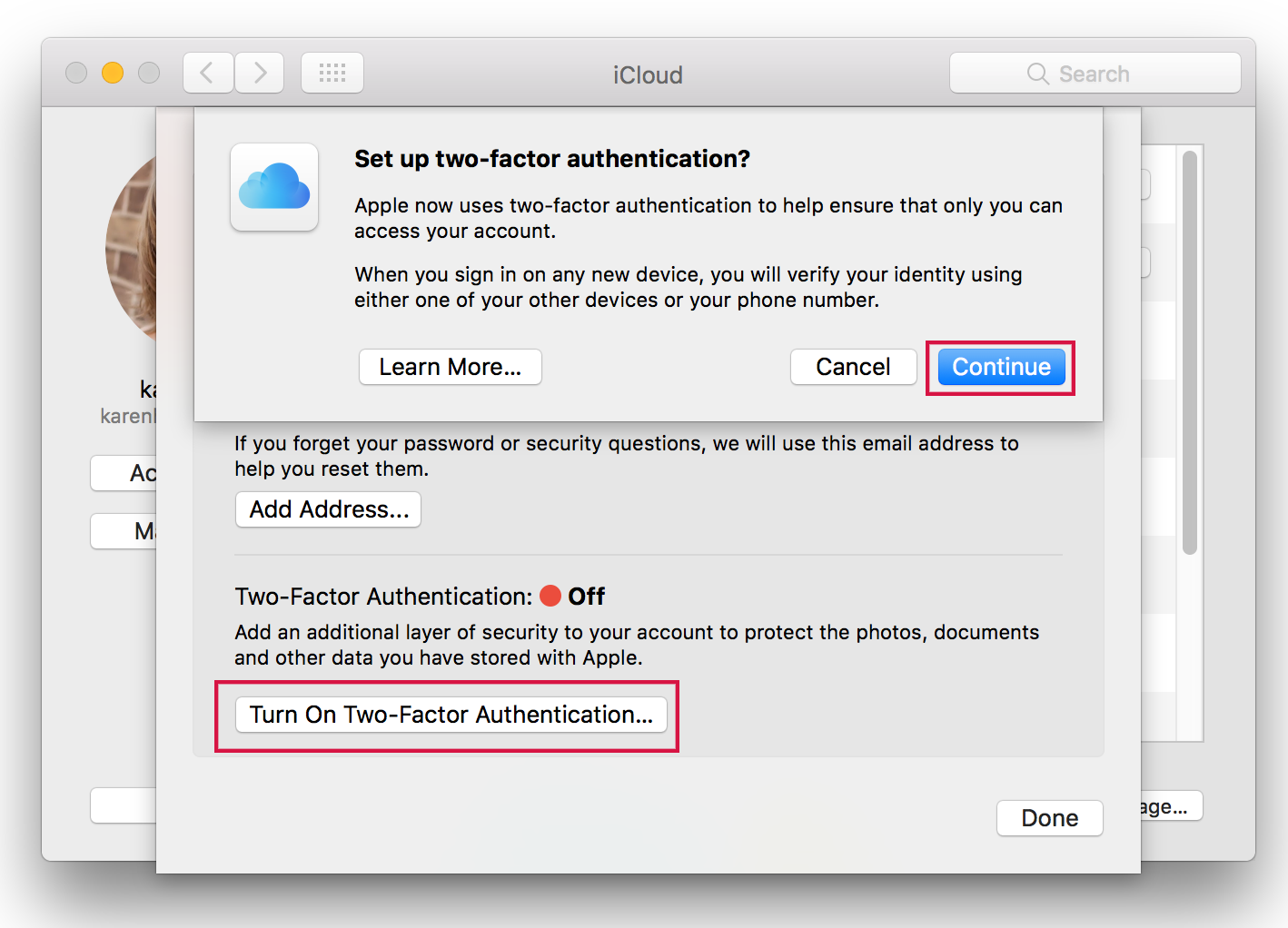 Turn On Two Factor Authentication On Mac