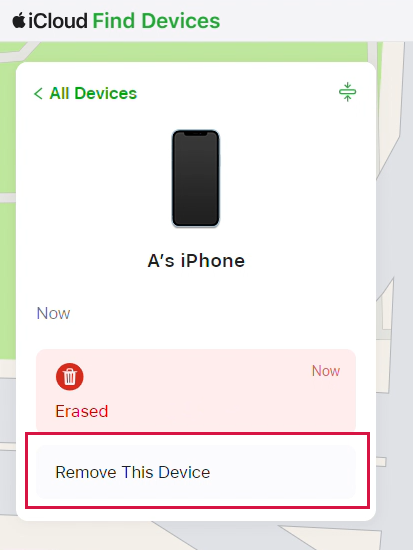 iCloud Remove This Device