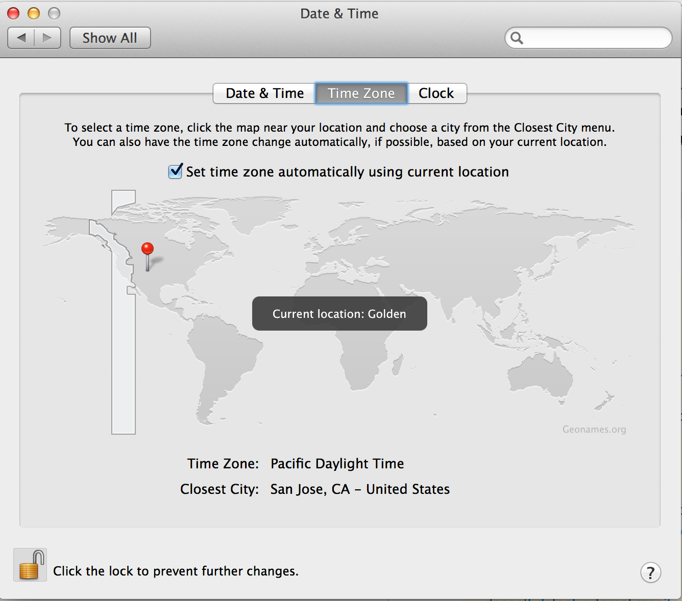 Set Time Zone on Mac