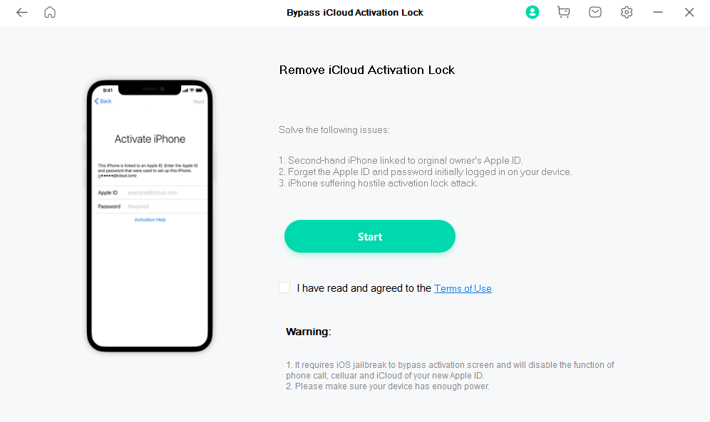 Mobitrix LockAway Click Start to Remove iCloud Activation Lock