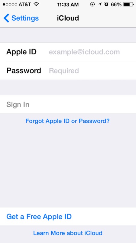 Recover iCloud Password via Settings