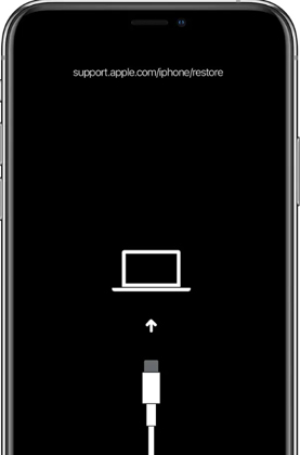 iPhone recovery mode screen