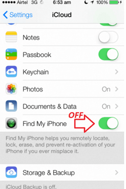 remove from find my iphone online