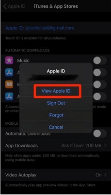 remove apple id viewing apple id