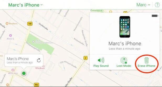 Click ‘Erase iPhone.’