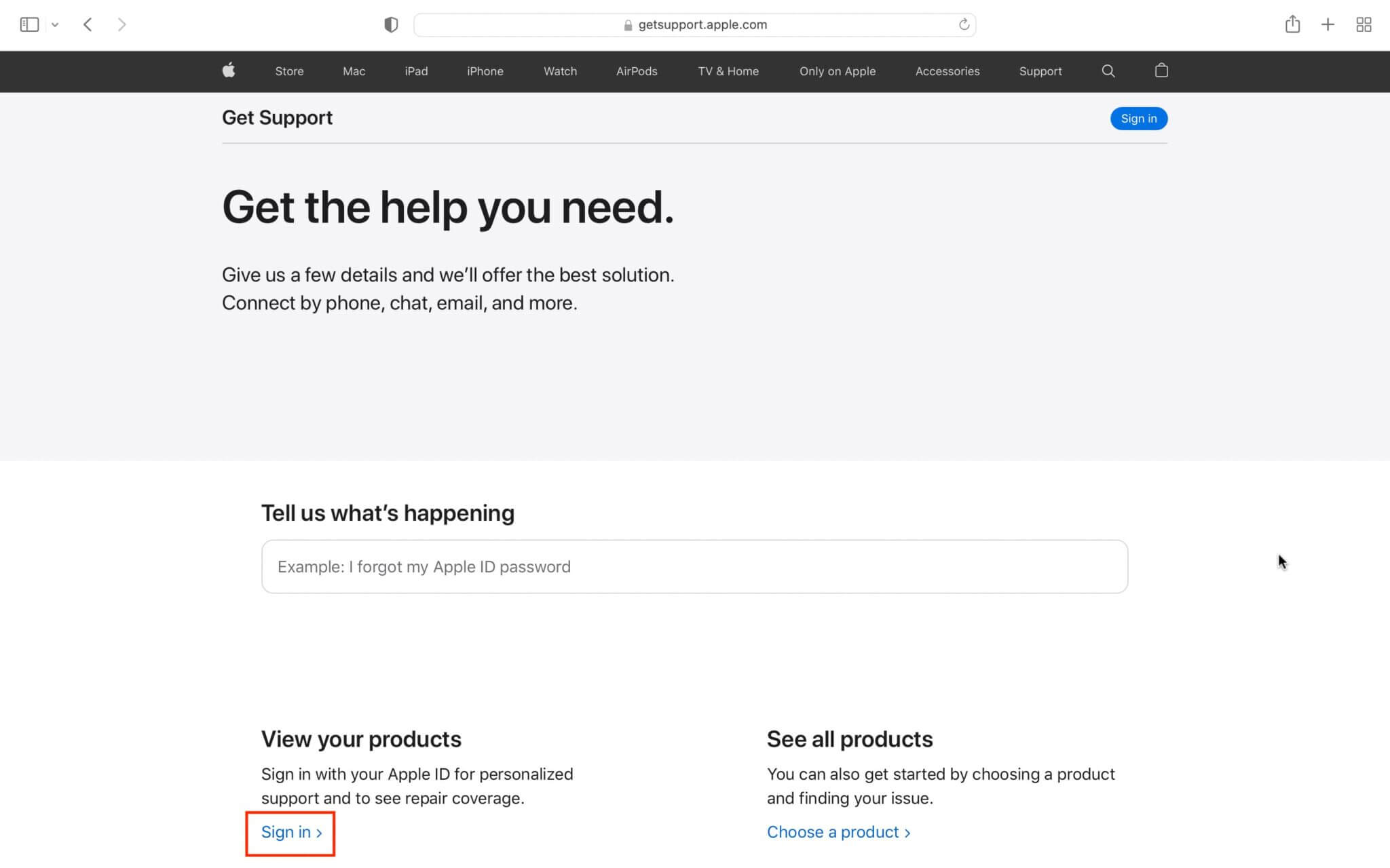 Get Apple Support on the Web