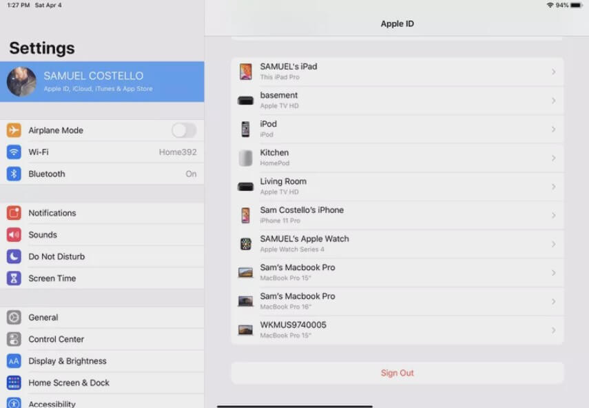 sign out of icloud