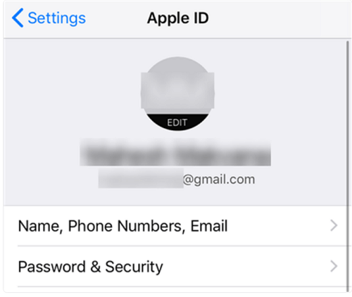 try settings to find apple id