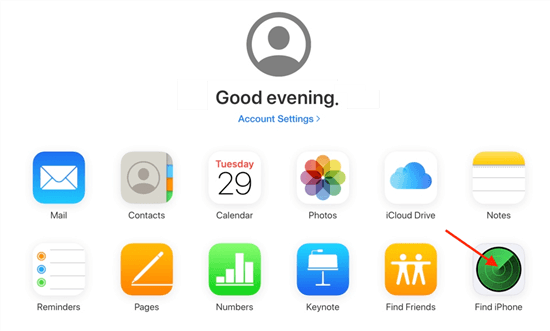 turn off find my iphone without phone by icloud