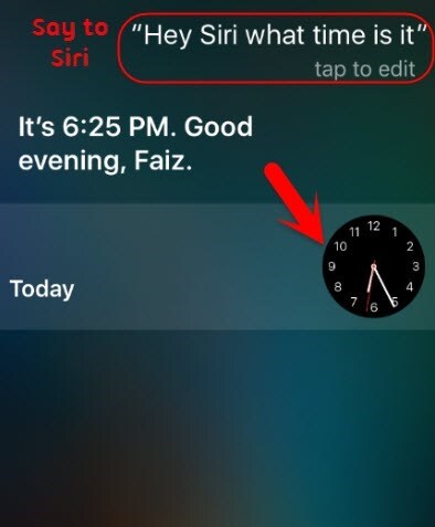 unlock via Siri-ask siri for the time