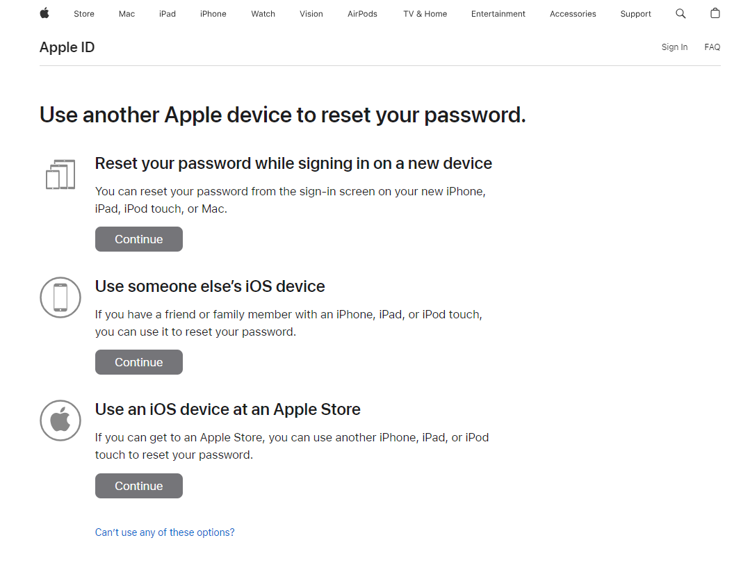 Use Another Apple Device to Reset Your Password